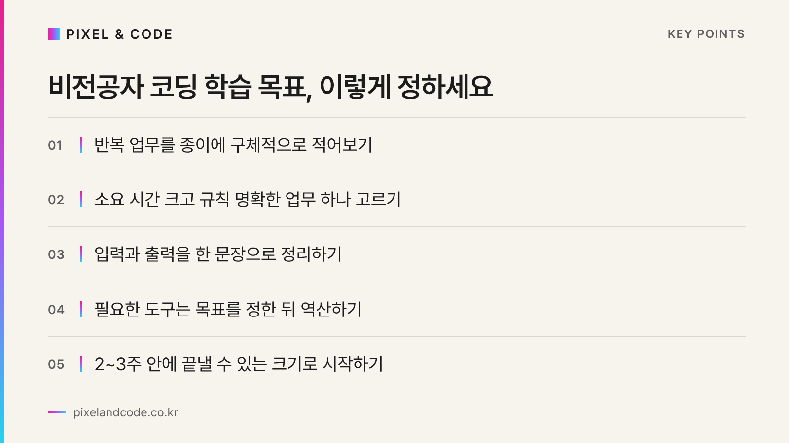 비전공자 코딩 학습 목표, 이렇게 정하세요
